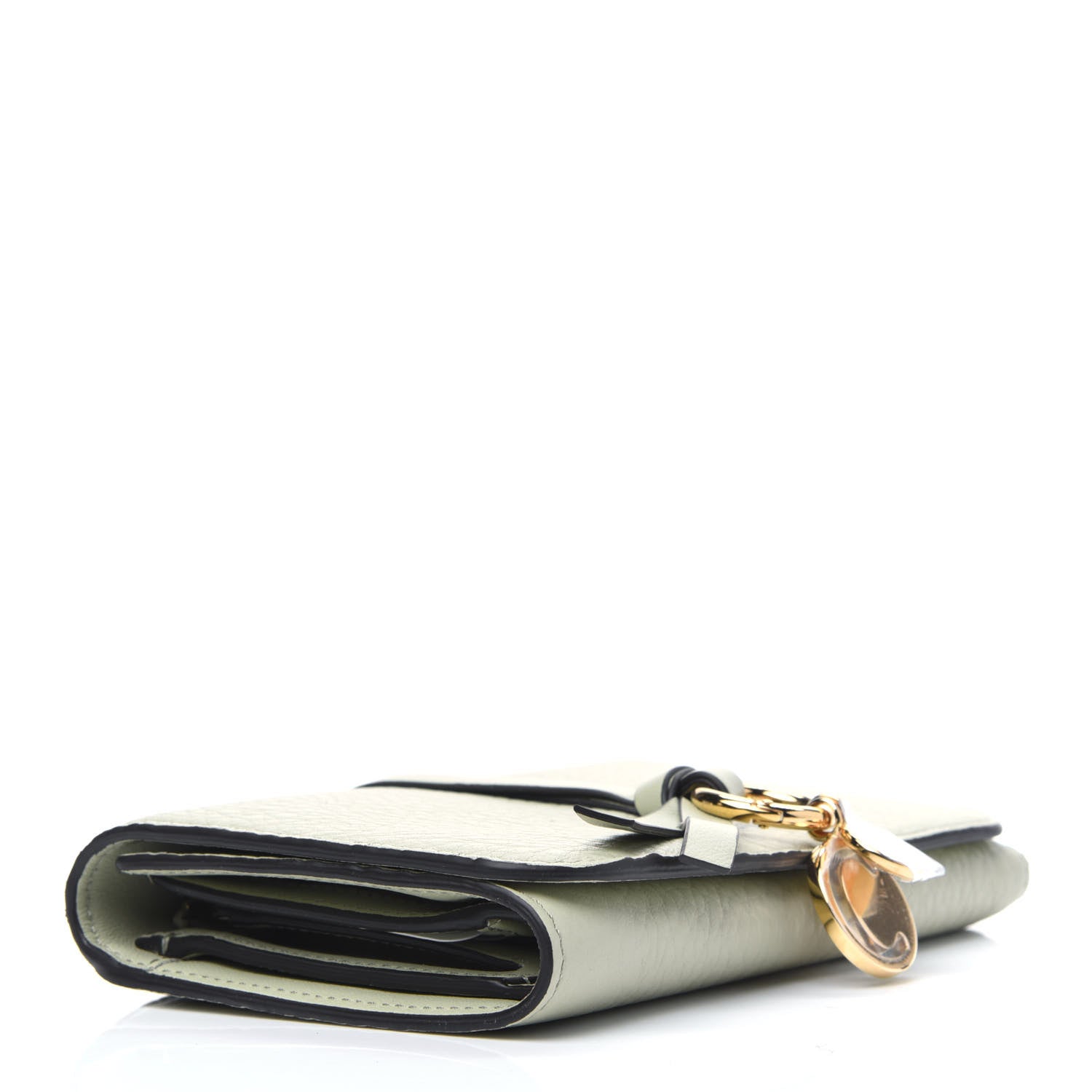 Chloe Calfskin Alphabet Compact Wallet Light Eucalyptus 4 of 16