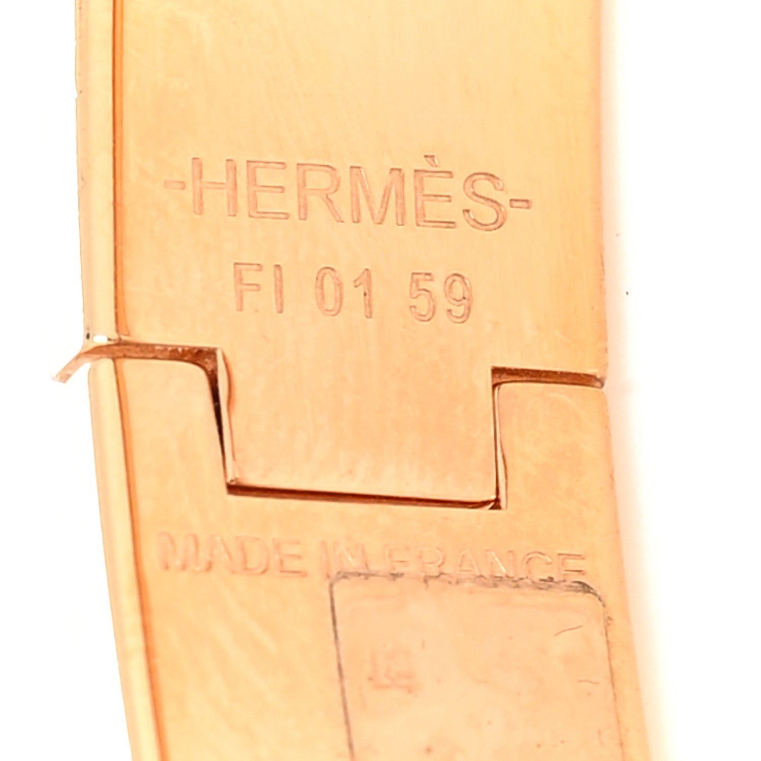 Hermes Enamel Narrow Clic Clac H Bracelet GM Craie 5 of 5