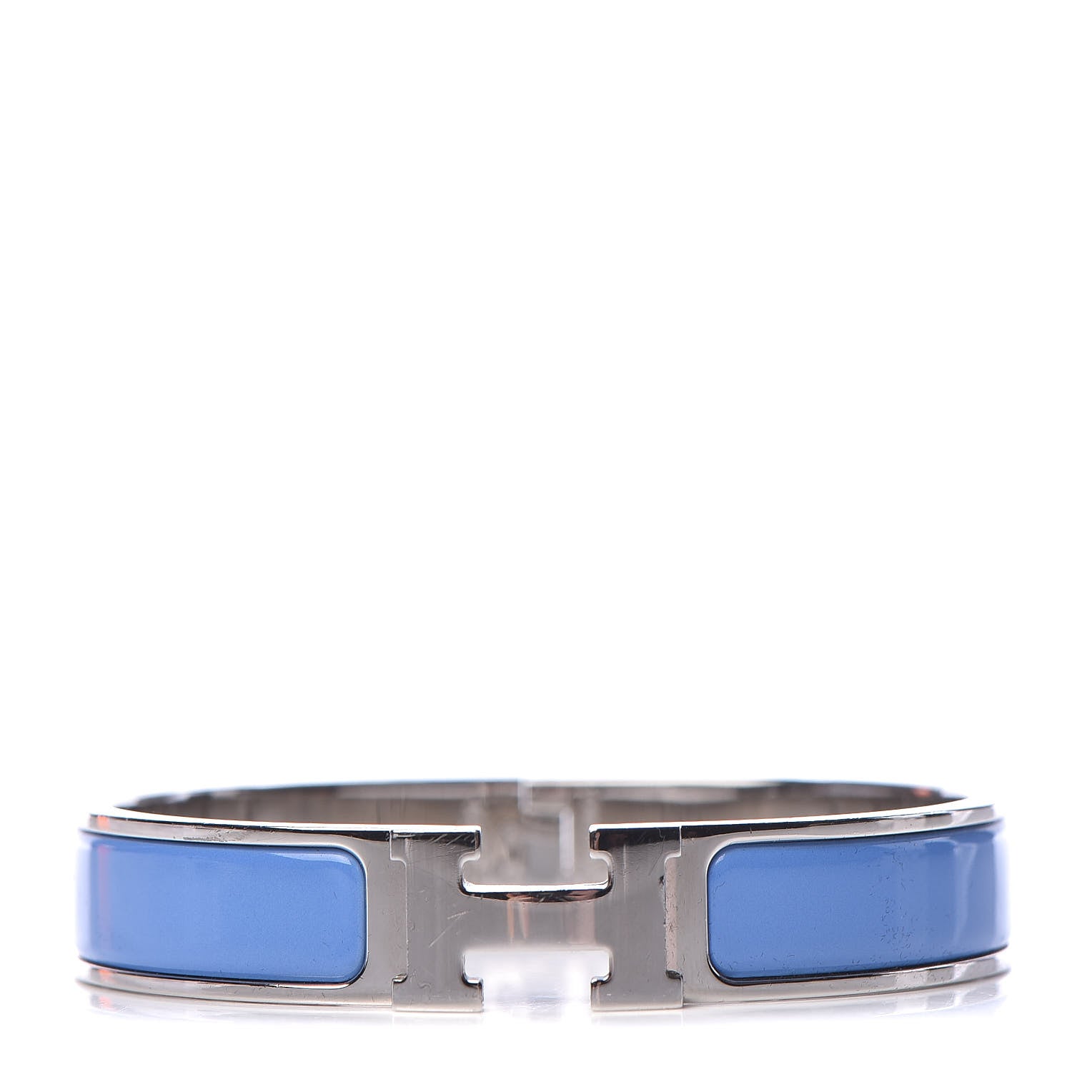 Hermes Enamel Narrow Clic Clac H Bracelet PM Bleu Transat 1 of 4