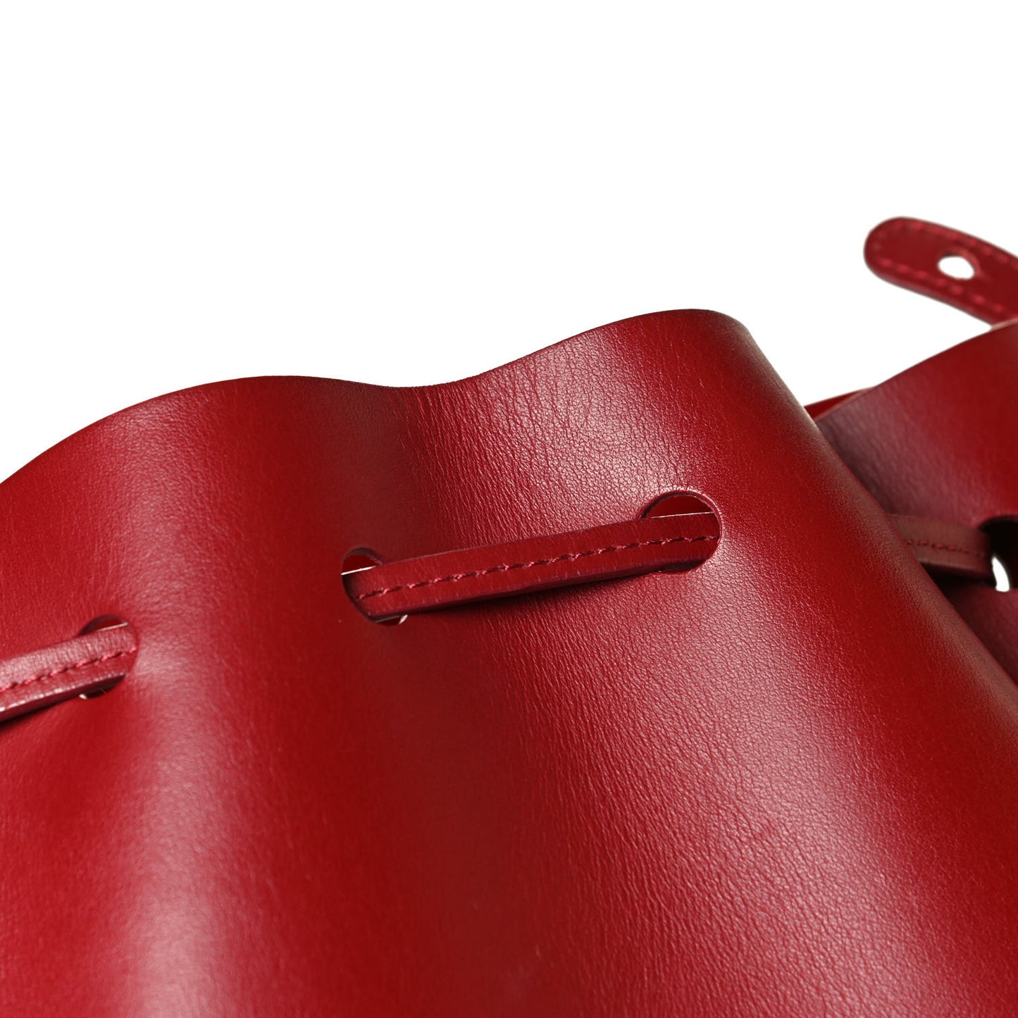 Calfskin Mini Bucket Bag Burgundy