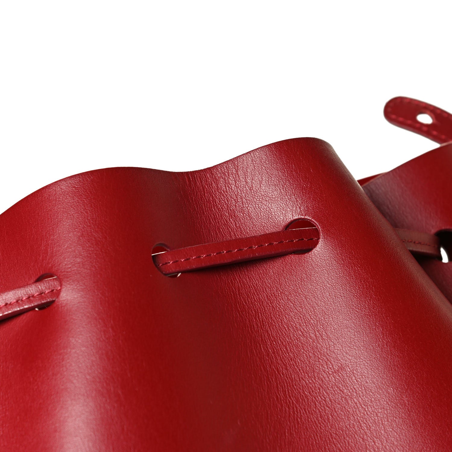 Mansur Gavriel Calfskin Mini Bucket Bag Burgundy 7 of 7