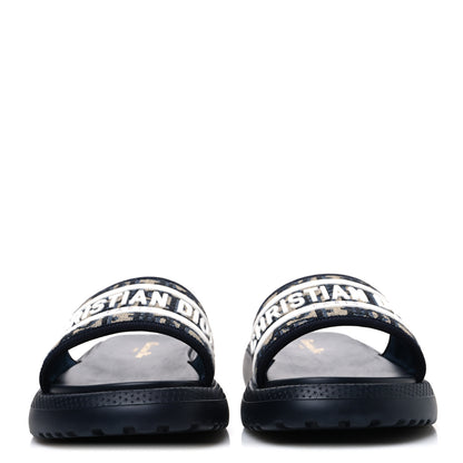 Christian Dior Oblique D-Way Platform Sandals 38.5 Blue 3 of 11