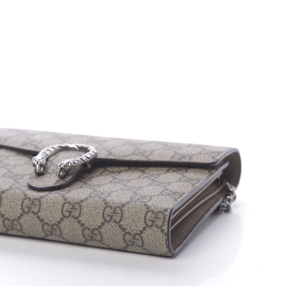 Gucci GG Supreme Monogram Mini Dionysus Chain Wallet Beige Taupe 10 of 10