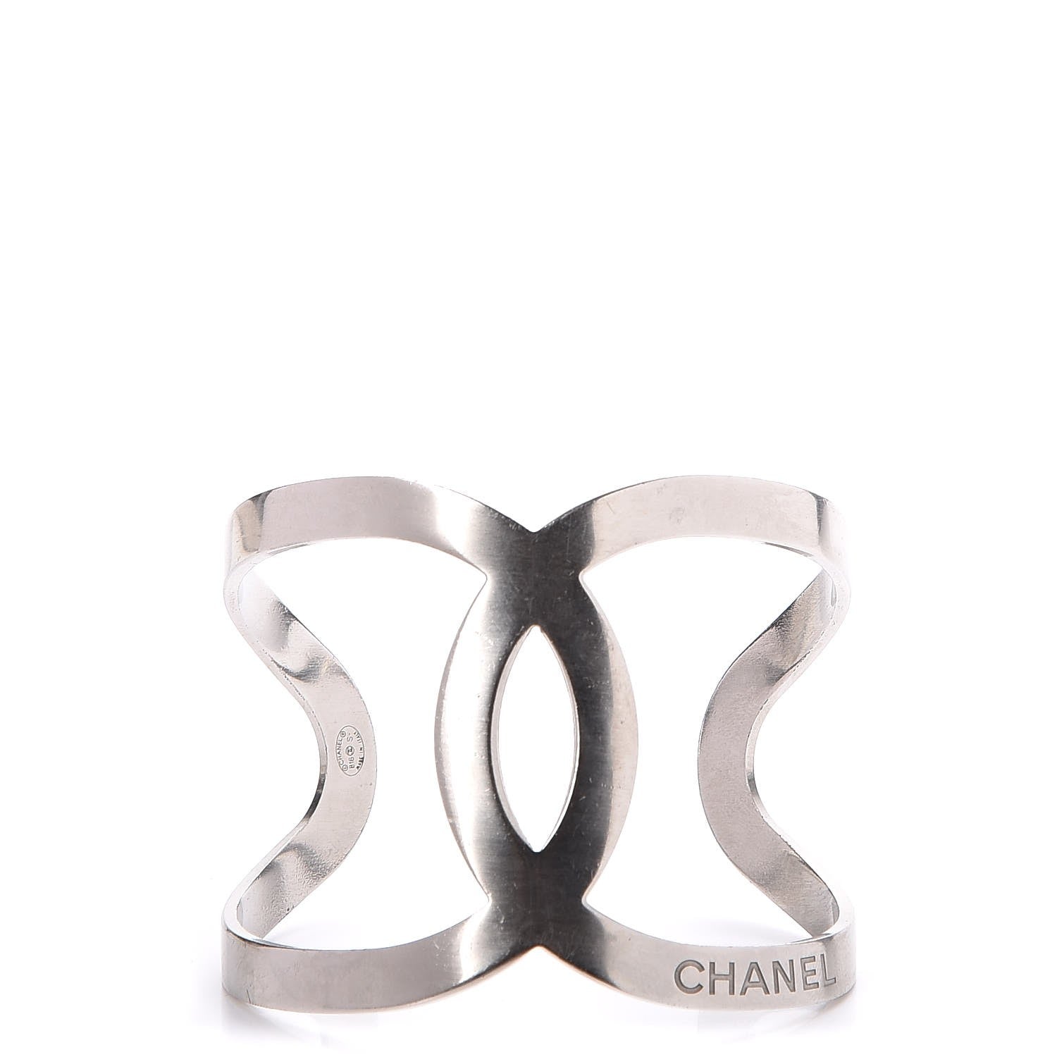 Chanel Metal CC Cuff Silver 1 of 6