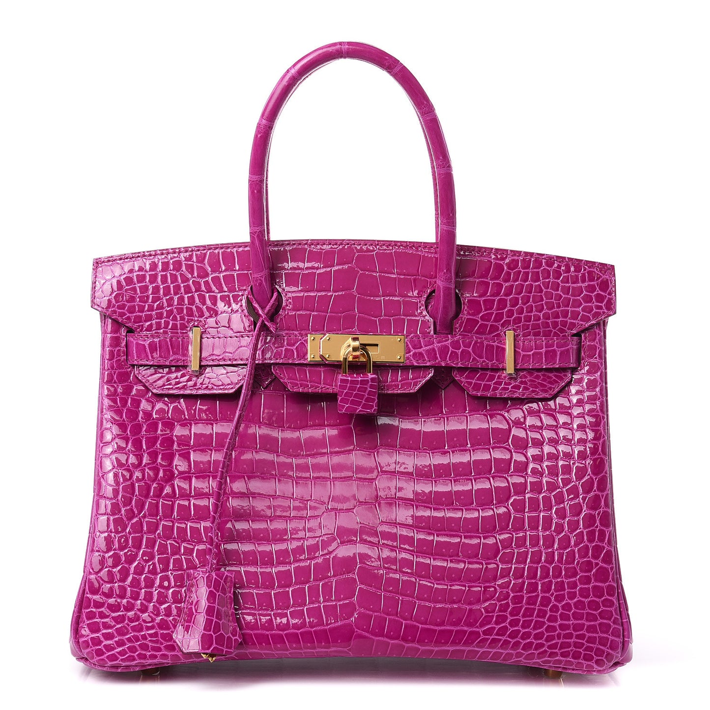 Shiny Porosus Crocodile Birkin 30 Rose Scheherazade