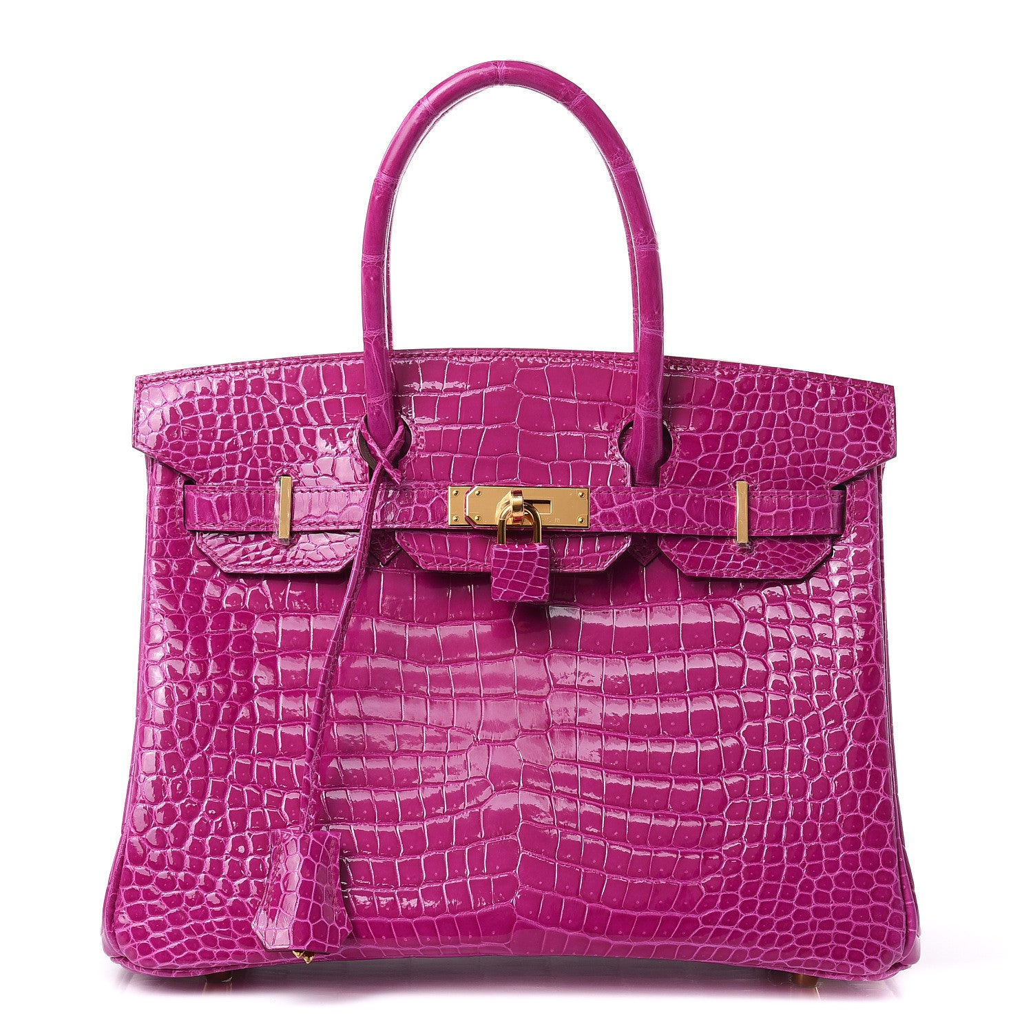 Hermes Shiny Porosus Crocodile Birkin 30 Rose Scheherazade 1 of 30
