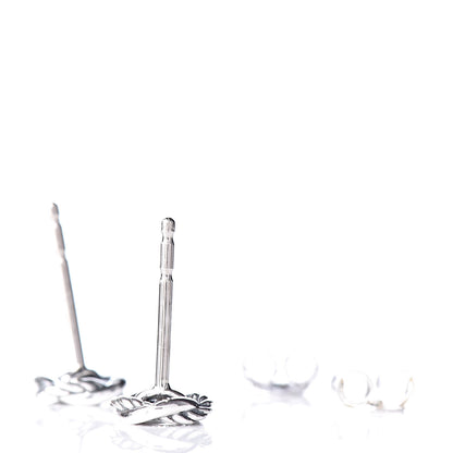 David Yurman Sterling Silver Diamond 7mm Infinity Stud Earrings 3 of 4
