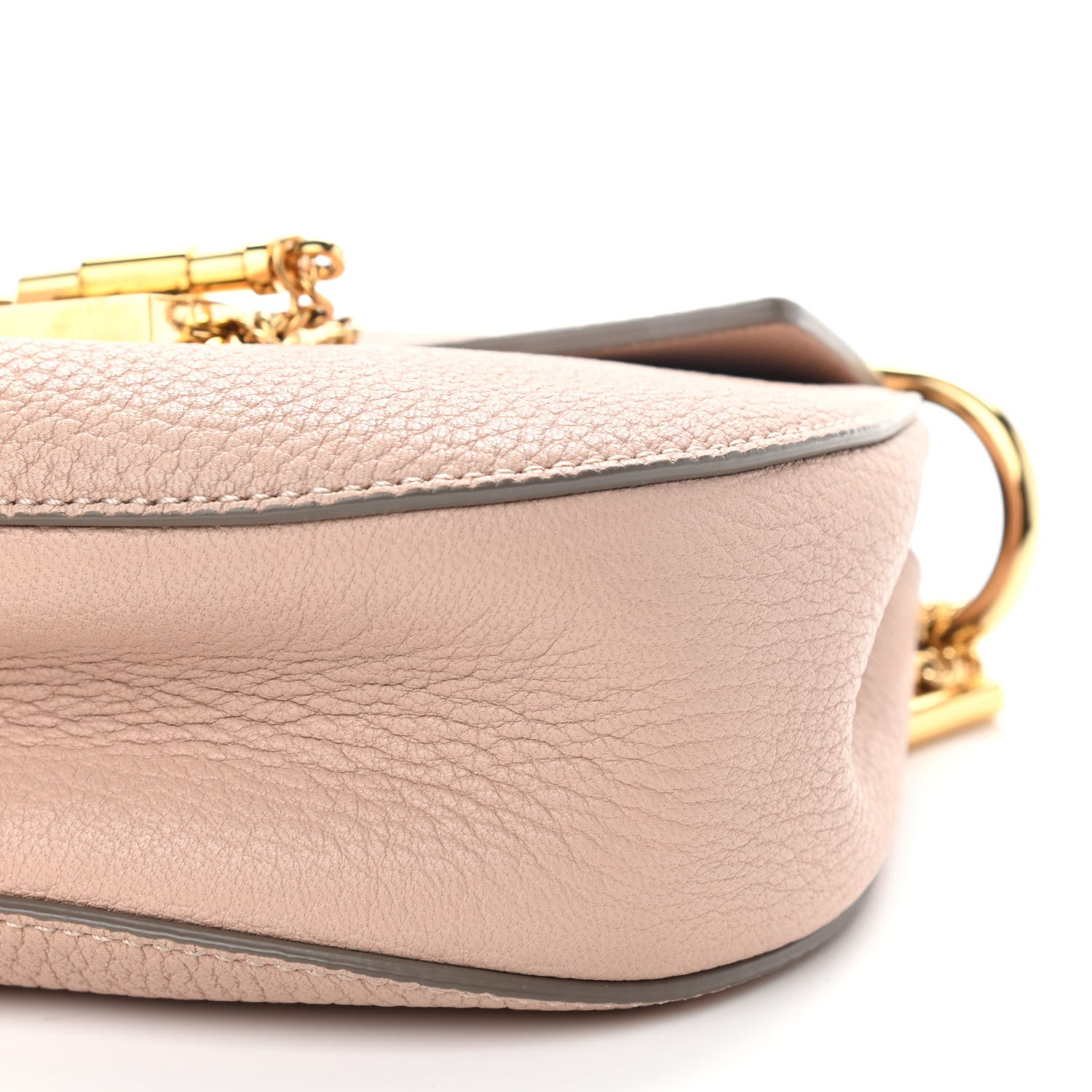 Chloe Grained Lambskin Mini Drew Shoulder Bag Cement Pink 11 of 11