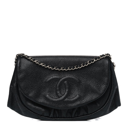 Chanel Caviar Half Moon Wallet On Chain WOC Black 1 of 7