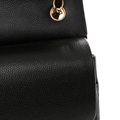 Chanel Caviar Quilted Jumbo Double Flap Black 13 of 14