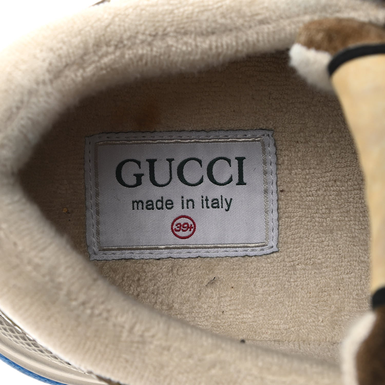 Gucci Suede Calfskin Tejus Printed Womens Ultrapace Sneakers 39.5 Natural Ardesia Neon Yellow 7 of 8