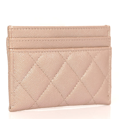 Chanel Iridescent Caviar Quilted Card Holder Beige 3 of 9