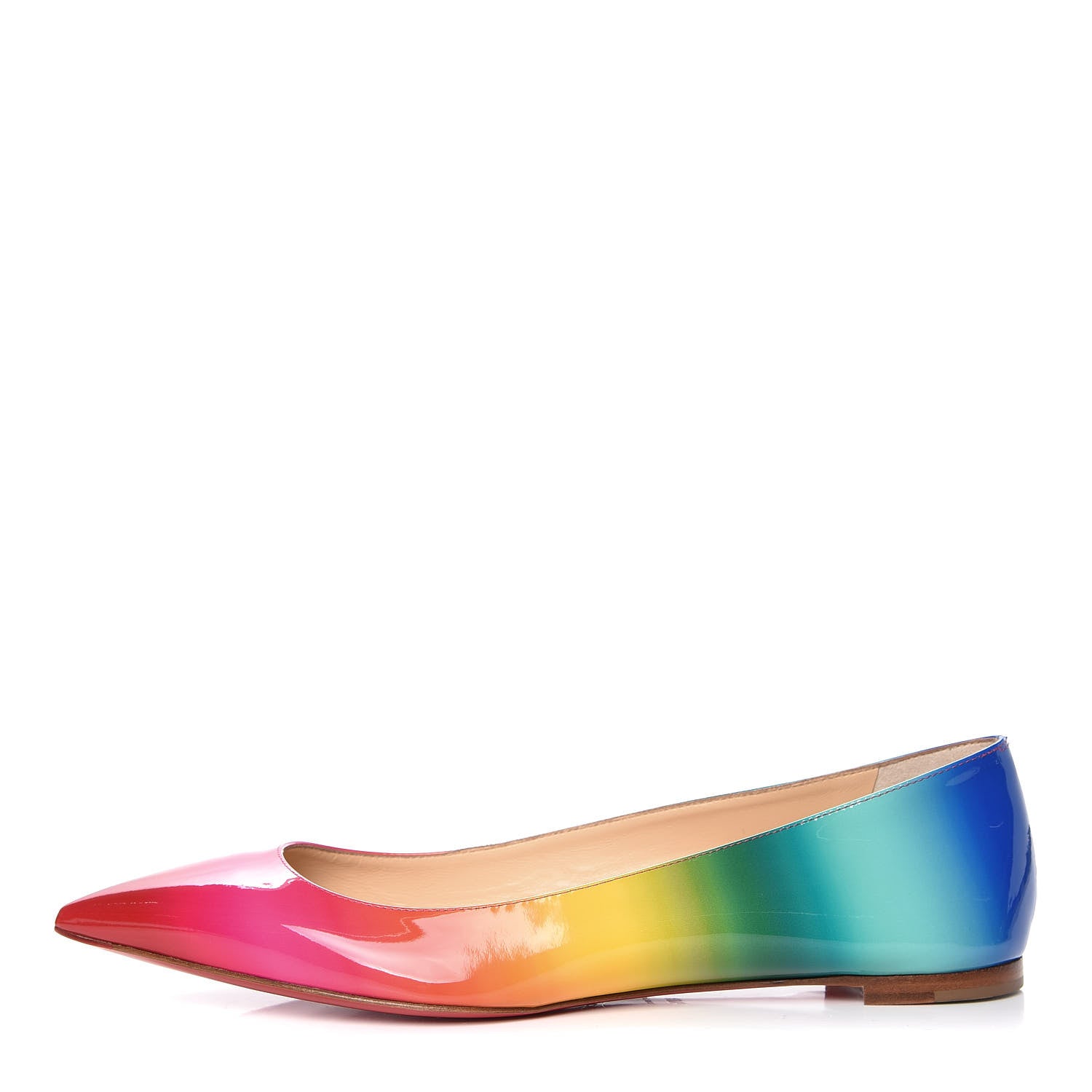 Christian Louboutin Patent Rainbow Ballalla Flats 40.5 Multicolor 1 of 11