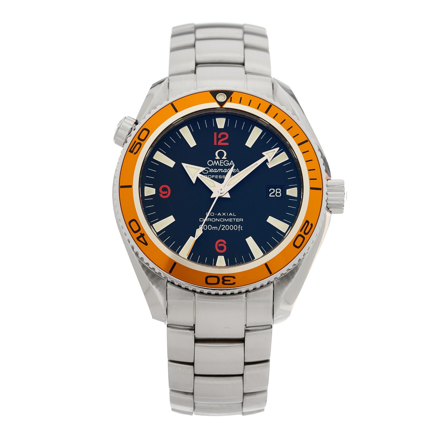 Omega Stainless Steel 42mm Seamaster Planet Ocean Diver Automatic Watch Orange 2209.50.00 1 of 4