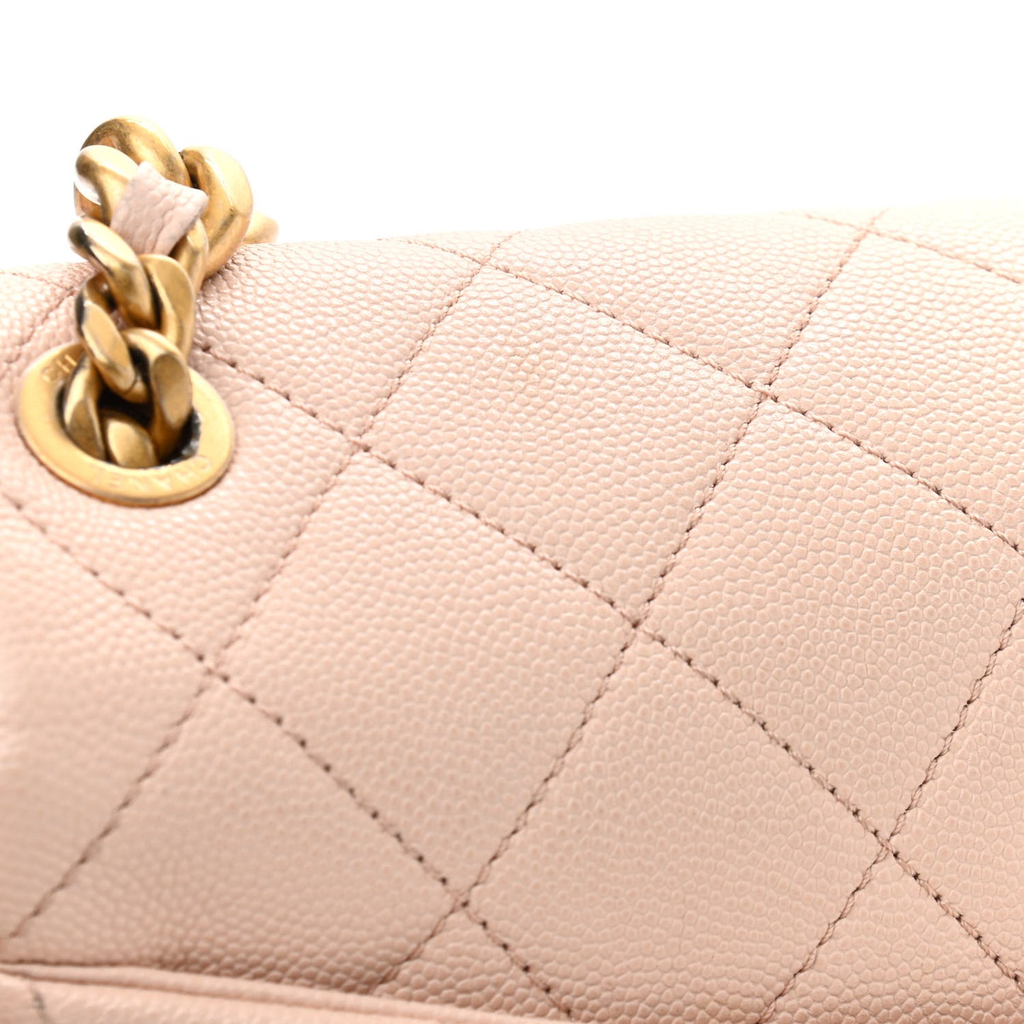 Caviar Quilted Medium Fashion Therapy Flap Beige