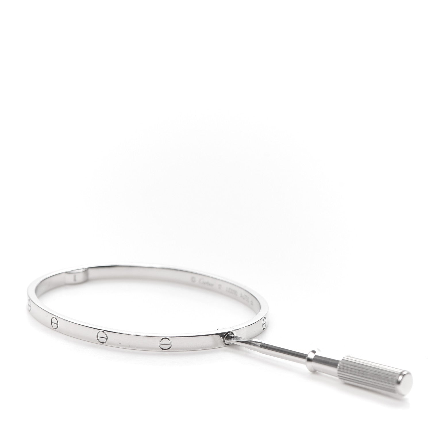Cartier 18K White Gold Small LOVE Bracelet 17 4 of 7