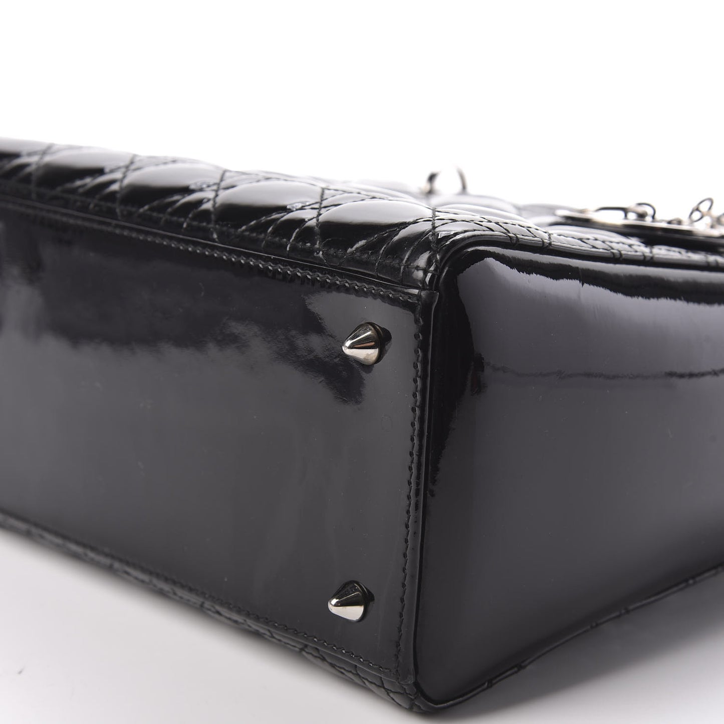 Patent Cannage Medium Lady Dior Black