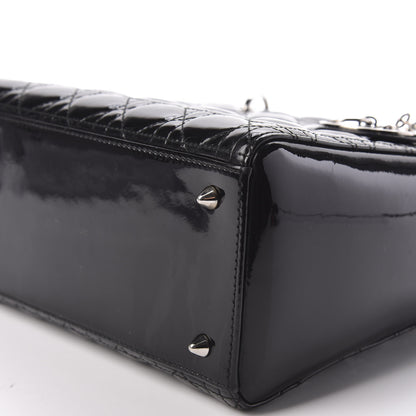 Christian Dior Patent Cannage Medium Lady Dior Black 6 of 8