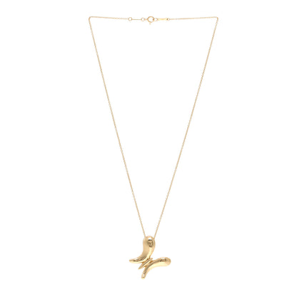 Tiffany 18K Yellow Gold Elsa Peretti Butterfly Pendant Necklace 3 of 4