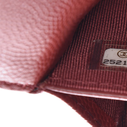 Chanel Iridescent Caviar Quilted Medium Flap Wallet Burgundy 8 of 9