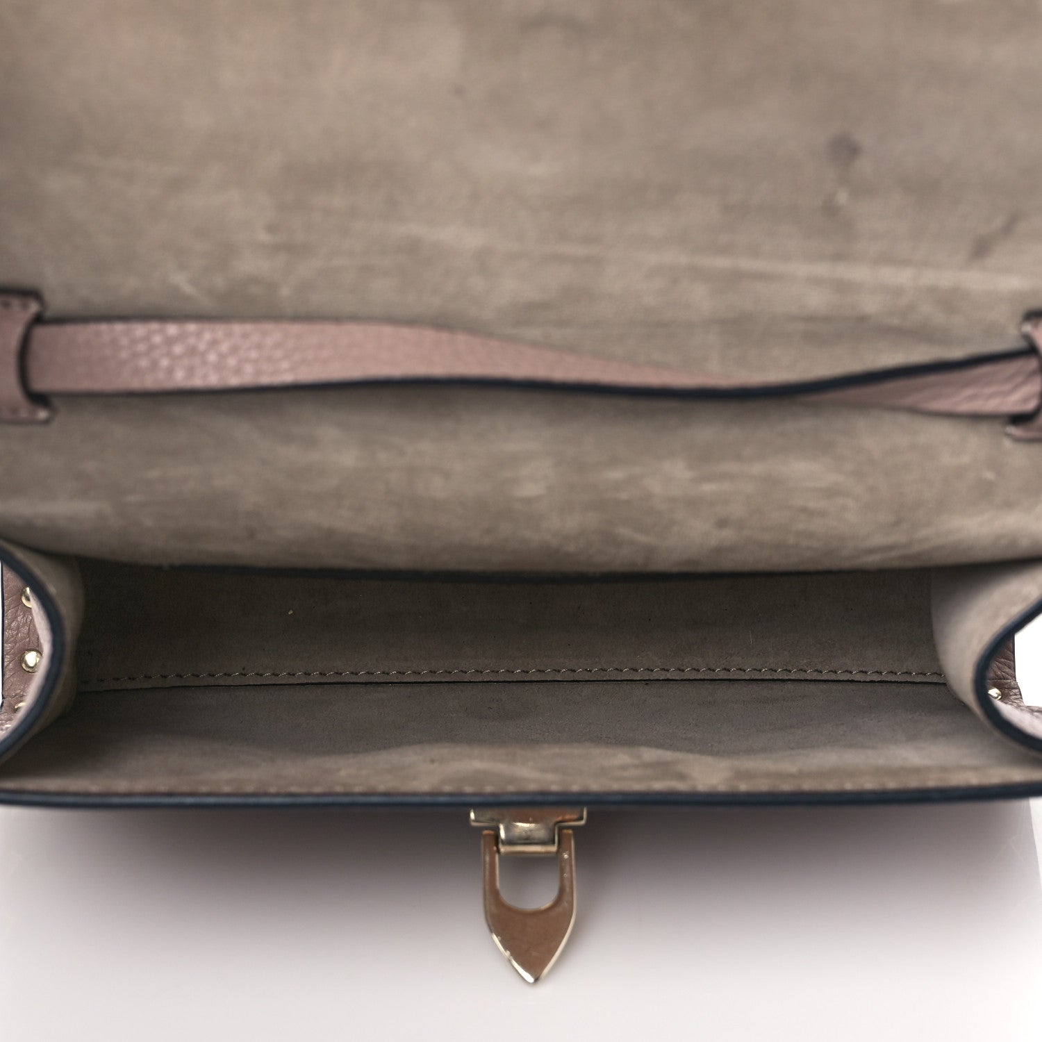 Valentino Garavani Pebbled Calfskin Medium Rockstud Flip Lock Crossbody Bag Poudre 5 of 9