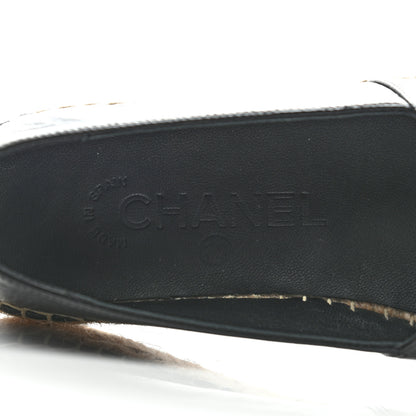Chanel Patent Calfskin Crystal CC Espadrilles 38 Black 7 of 8