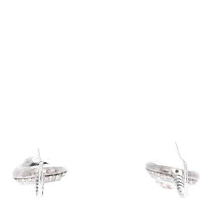 David Yurman Sterling Silver Diamond Morganite Noblesse Drop Earrings 3 of 4