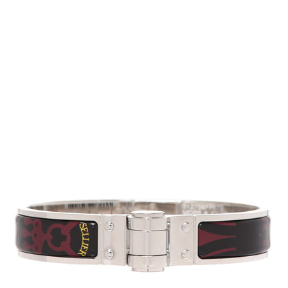 Hermes Enamel Printed Narrow Mors A Jouet Tatoo Hinged Bracelet S Tropical Club 1 of 7