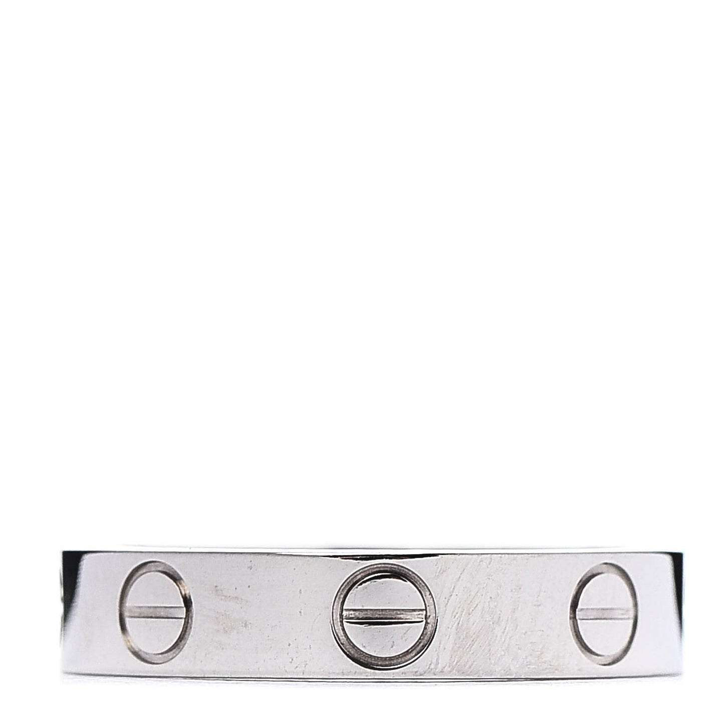 18K White Gold 3.5mm LOVE Wedding Band Ring 48 4.5