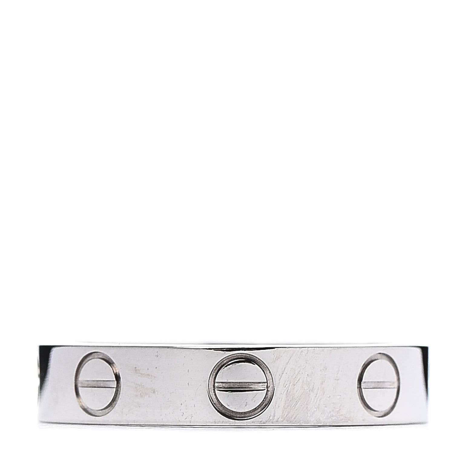 Cartier 18K White Gold 3.5mm LOVE Wedding Band Ring 48 4.5 1 of 4