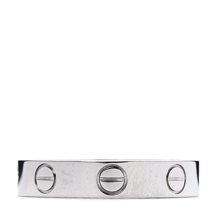 Cartier 18K White Gold 3.5mm LOVE Wedding Band Ring 48 4.5 1 of 4
