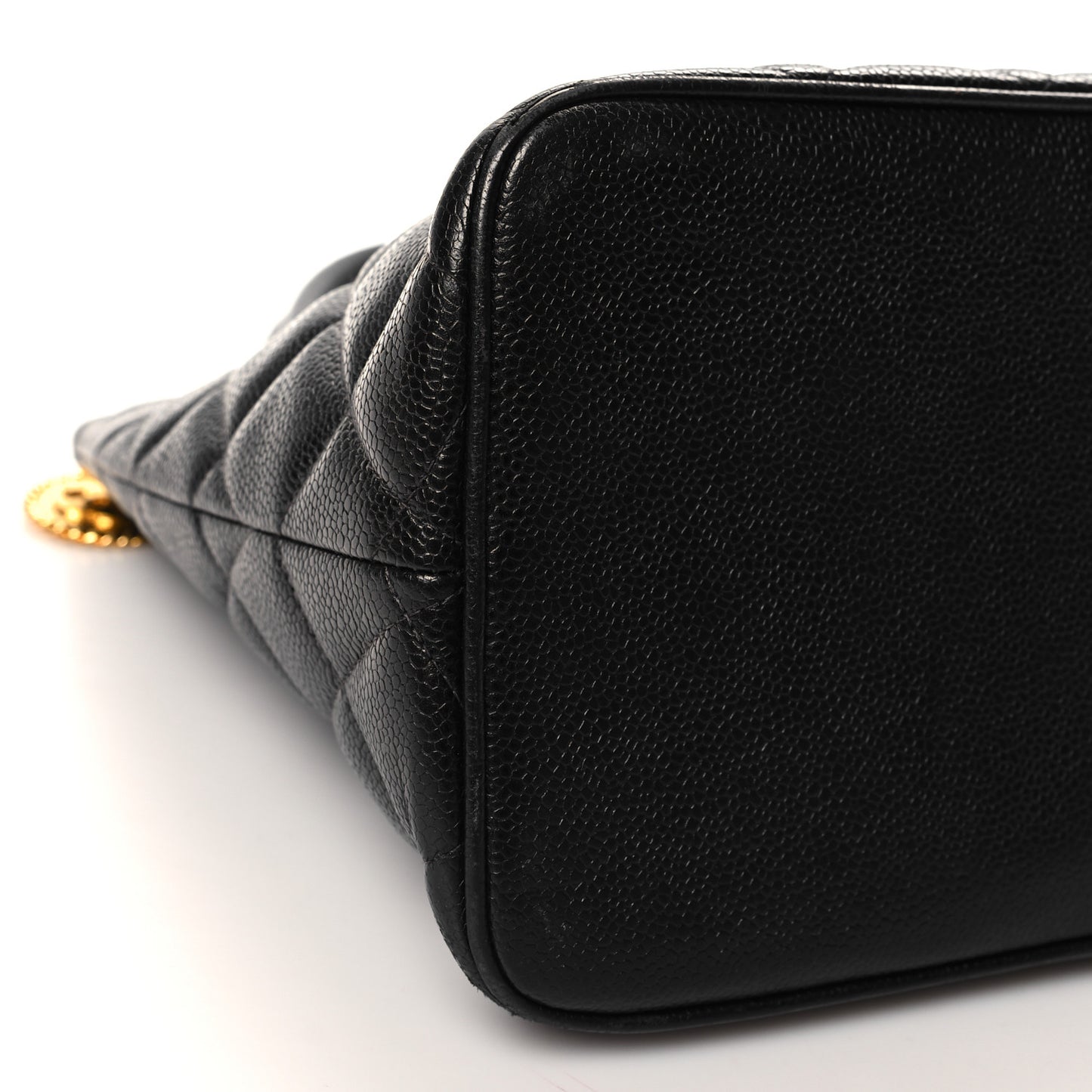 Caviar Quilted Medallion Tote Black