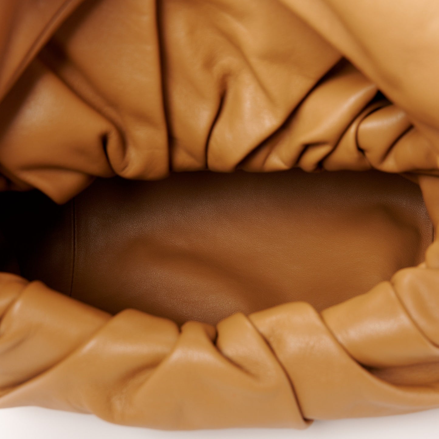 Smooth Butter Calfskin Small The Shoulder Pouch Caramel