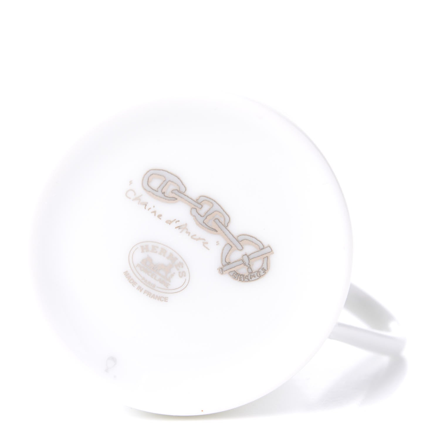 Hermes Porcelain Platinum Chaine d'Ancre Tea Cup and Saucer Set of 2 5 of 7