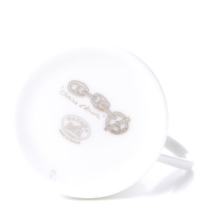 Hermes Porcelain Platinum Chaine d'Ancre Tea Cup and Saucer Set of 2 5 of 7