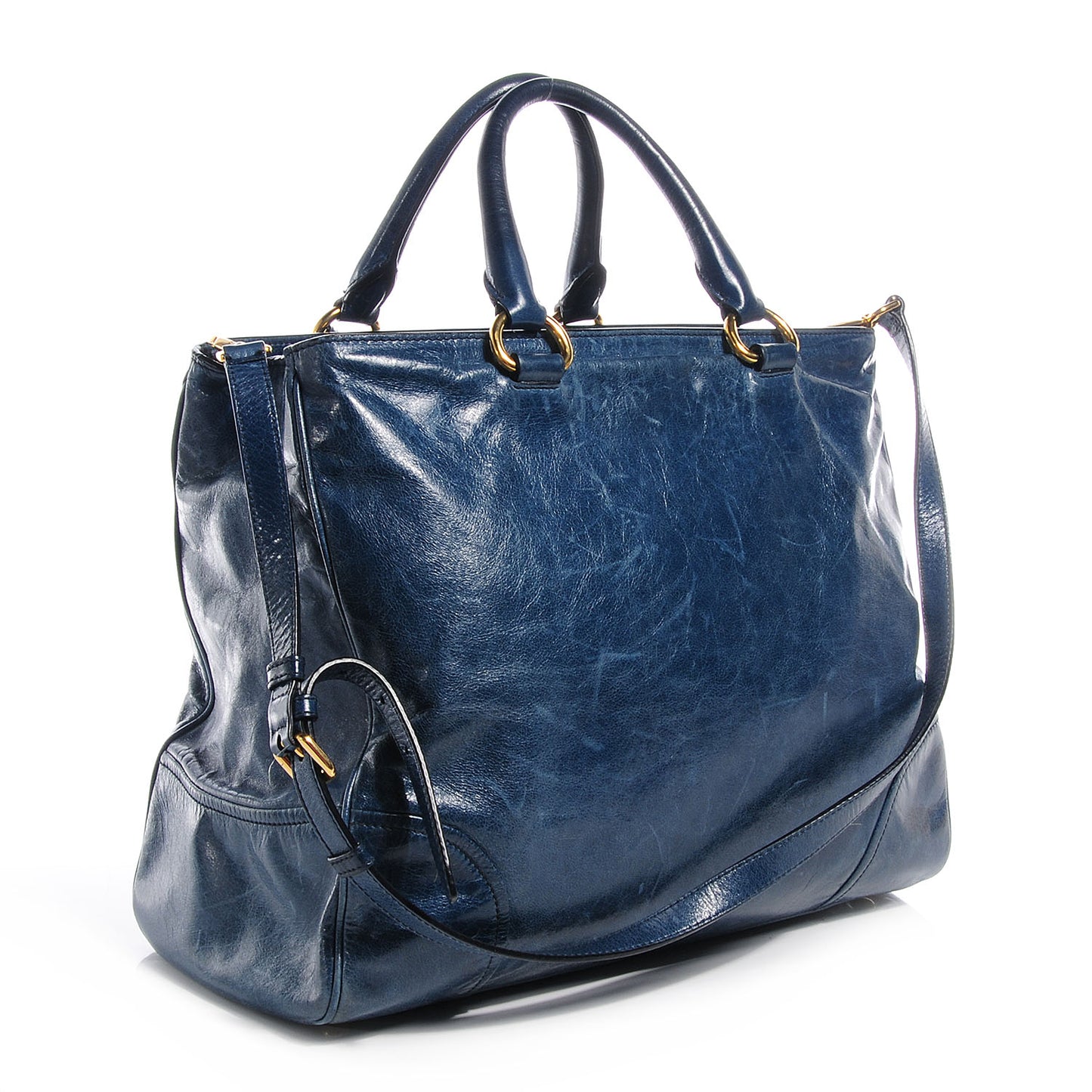 Vitello Shine Tote Denim