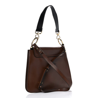 Chloe Calfskin Suede Medium C Shoulder Bag Sharp Brown 3 of 10