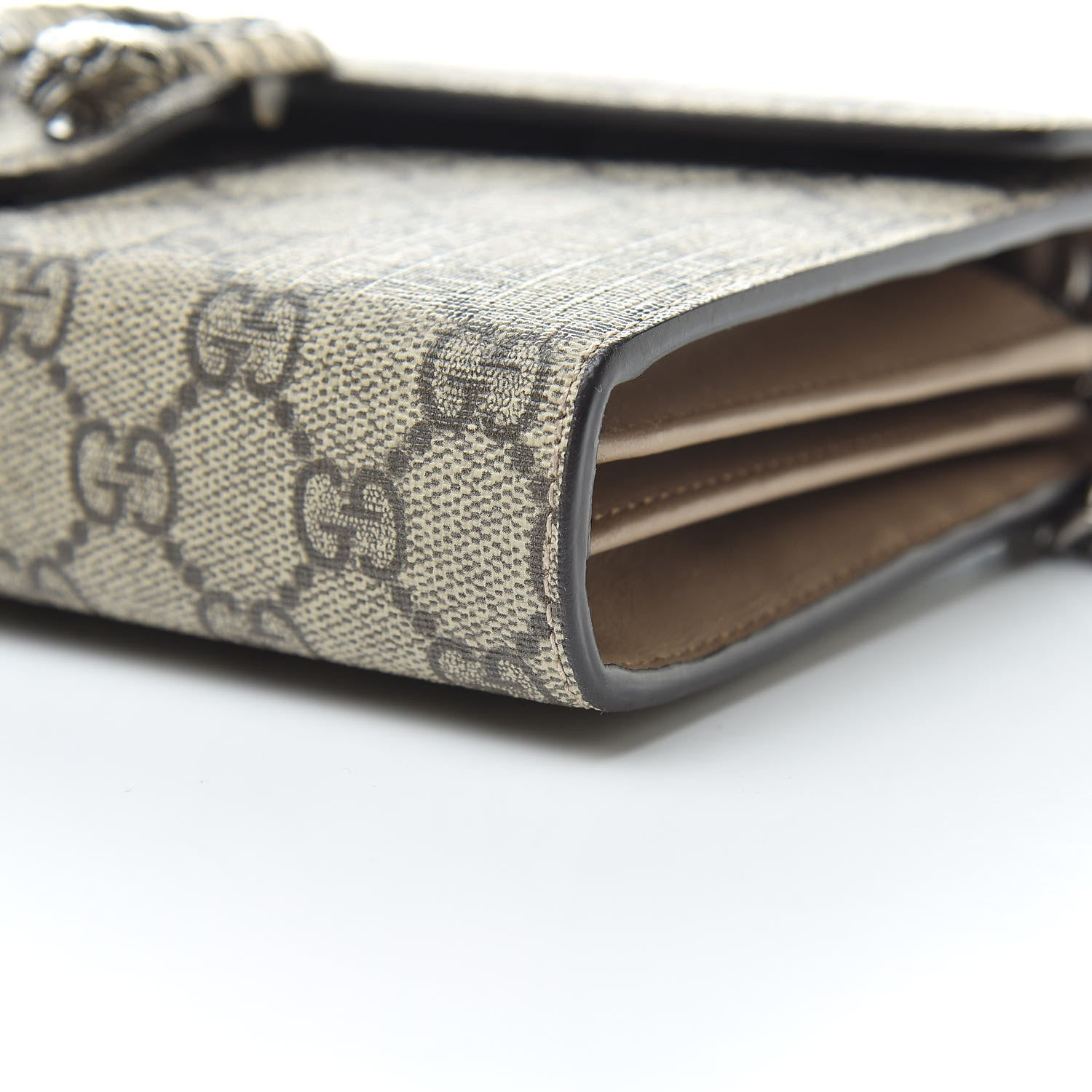 Gucci GG Supreme Monogram Mini Dionysus Chain Wallet Beige Taupe 10 of 10