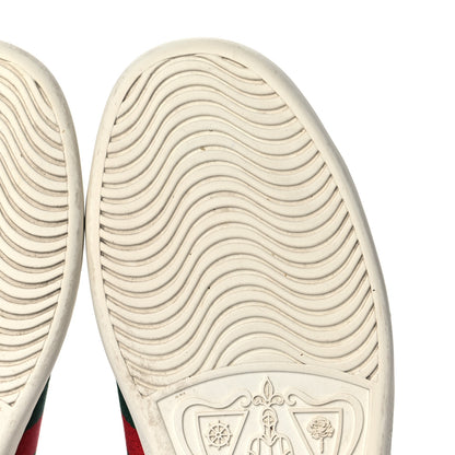 Gucci Calfskin Web Bee Embroidered Womens Ace Sneakers 37 White 10 of 10