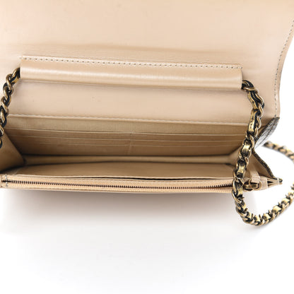 Chanel Cracked Metallic Calfskin Quilted Boy Wallet On Chain WOC Gold 5 of 15
