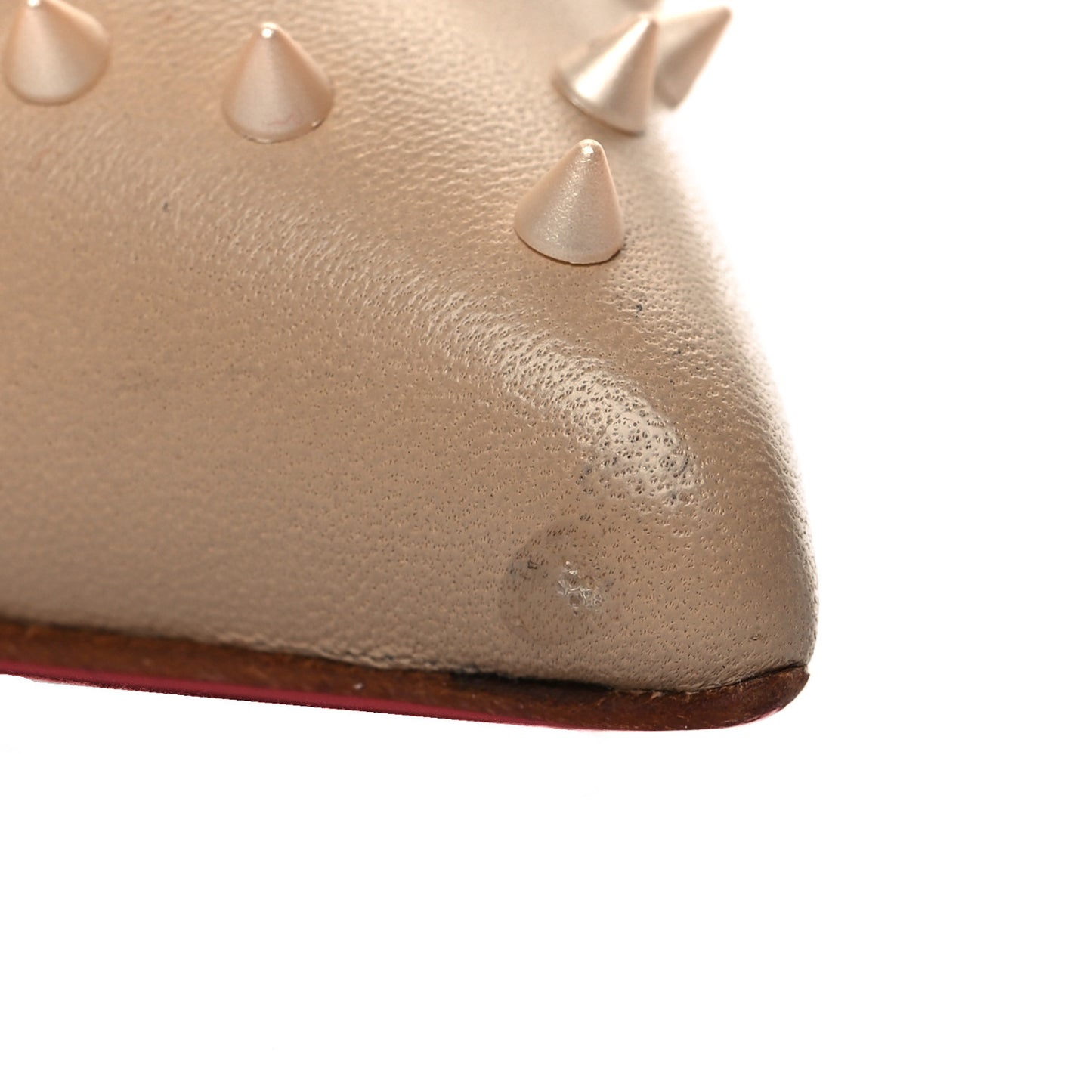 Nappa Studded Escarpic 100 Pumps 37.5 Nude Apricot