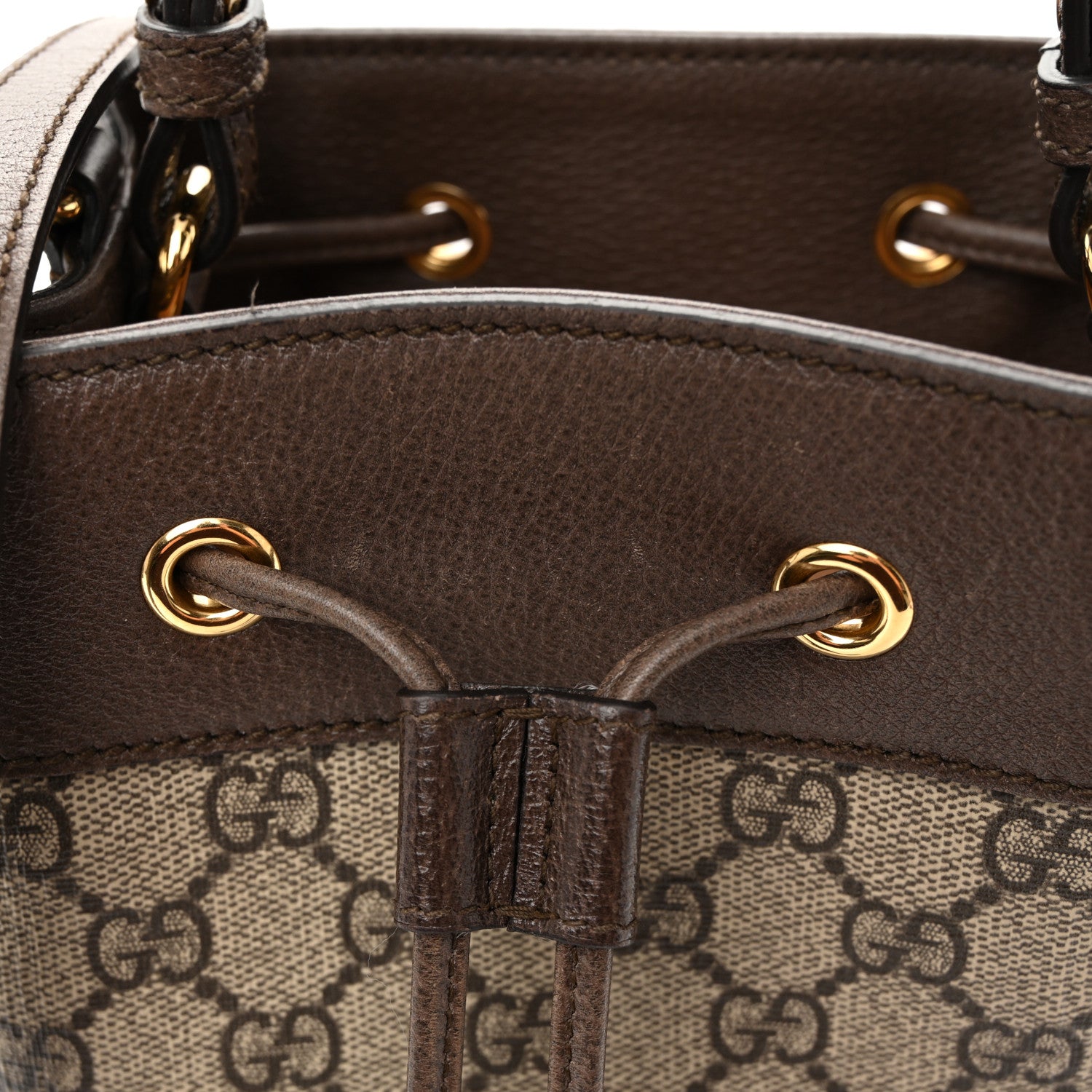 Gucci GG Supreme Monogram Web Small Ophidia Bucket Bag Brown 11 of 11