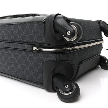 Gucci GG Supreme Monogram Four Wheel Suitcase Black Grey 8 of 9