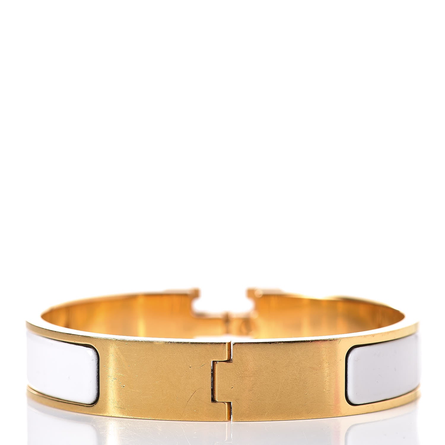 Hermes Enamel Narrow Clic Clac H Bracelet PM White 3 of 5