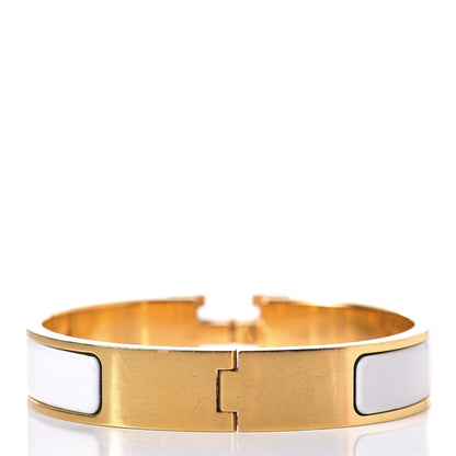 Hermes Enamel Narrow Clic Clac H Bracelet PM White 3 of 5