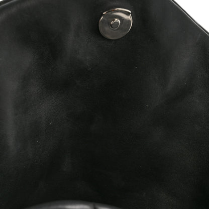 Saint Laurent Lambskin Quilted Medium Loulou Puffer Monogram Chain Satchel Black 11 of 13