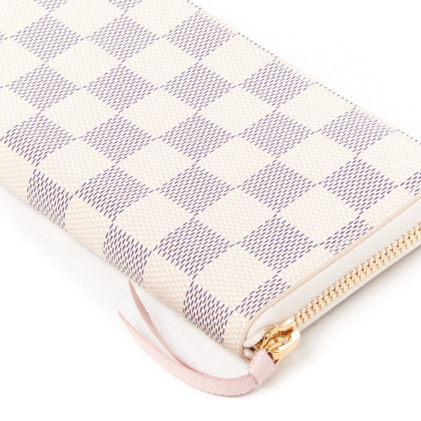 Damier Azur Clemence Wallet Rose Ballerine