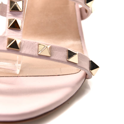 Valentino Garavani Calfskin Rockstud 60mm City Sandals 35.5 Water Rose 7 of 12