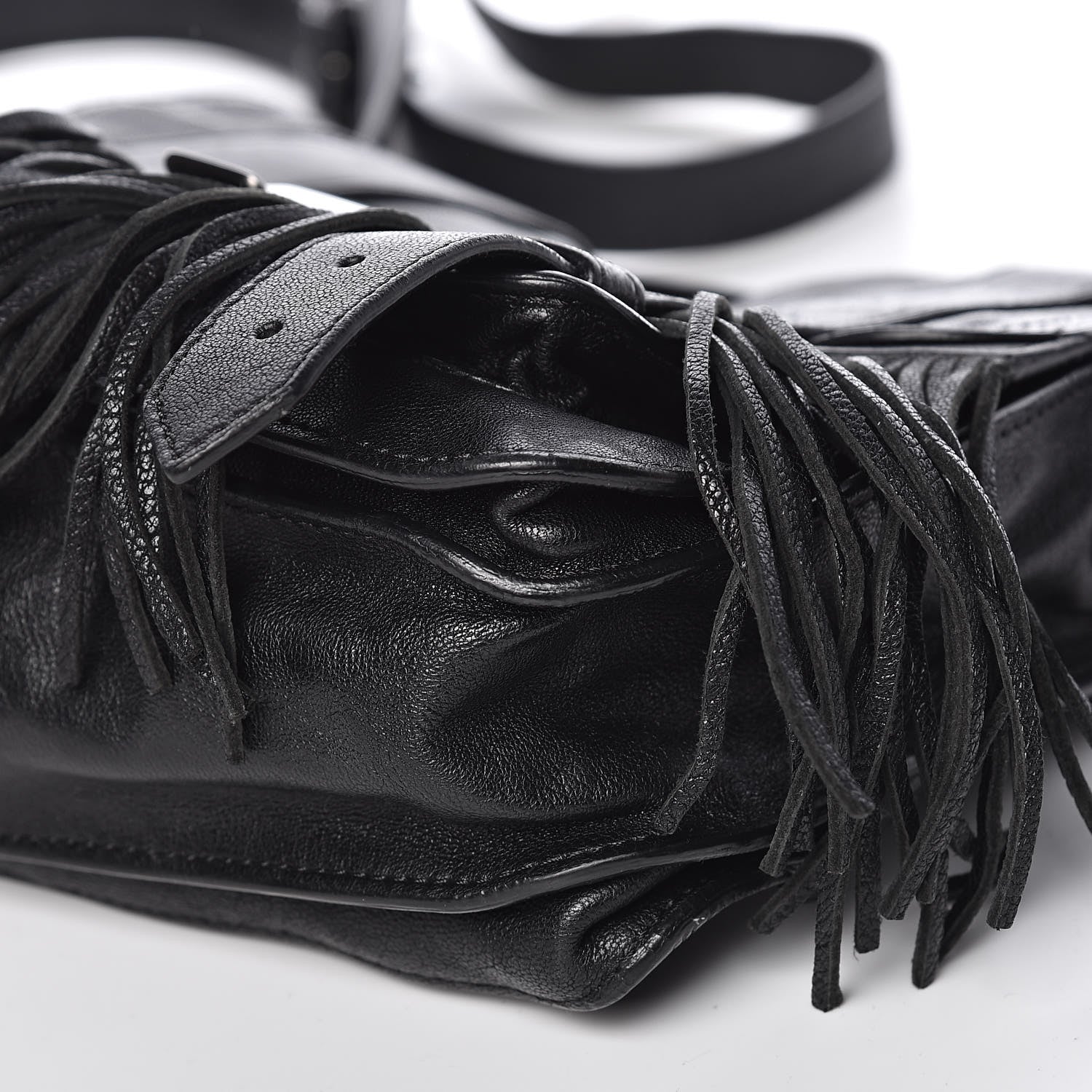 Proenza Schouler Lambskin Fringe PS1 Crossbody Pouch Black 10 of 11