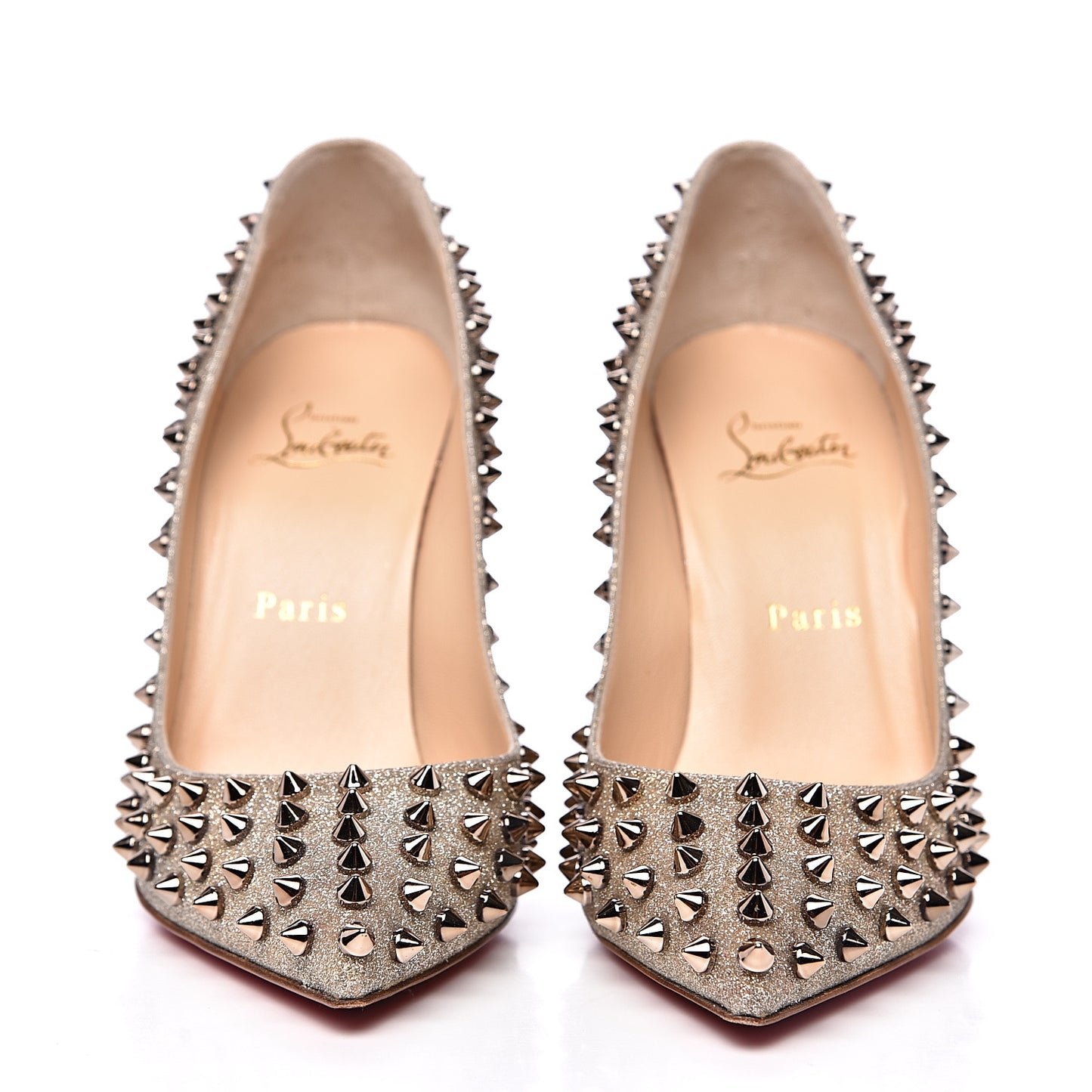 Glitter Mini Specchio Follies Spikes 100 Pumps 38 Ivory Colombe Metal